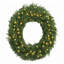 Couronne artificielle de pin de Norfolk pré-illuminée de 91 cm (36 po) avec 100 lumières DEL blanc chaud