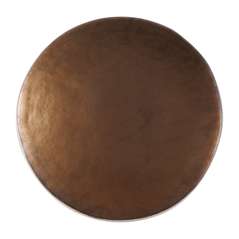 Ancaris Outdoor Round Side Table, Linen Semi Gloss