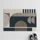 Sola Geometric Handmade Tufted Wool Navy/Taupe Area Rug