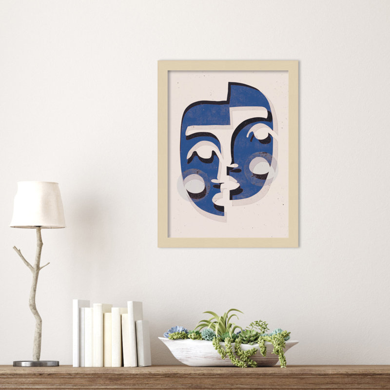 «The Blue Mask» par Treechild - impression d'un seul cadre, Brun, H 17 po x l 13 po x P 1 po