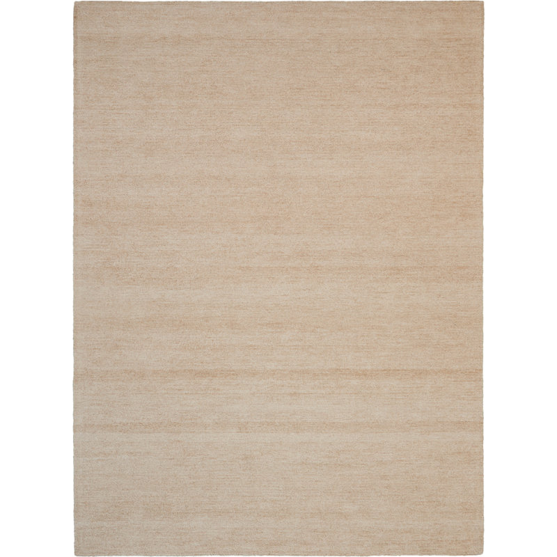Tapis touffeté à la main beige Mevlude, Rectangle 9 pi 6 po x 13 pi