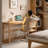Burlywood Rectangular Solid Wood + Metal desk-1120530319