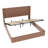Lift Storage Bed Frame With Grooved Wooden Platform - No Box Spring Needed, Ultra Quiet & Anti-Squeak Design