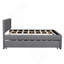 Lit plateforme tapissier avec lit gigogne