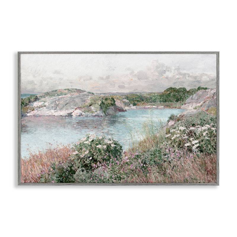 Art classique, estampe numérique de paysage de rivière par lettré et doublé, Estampe numérique Farmhouse, H 20 po x l 30 po