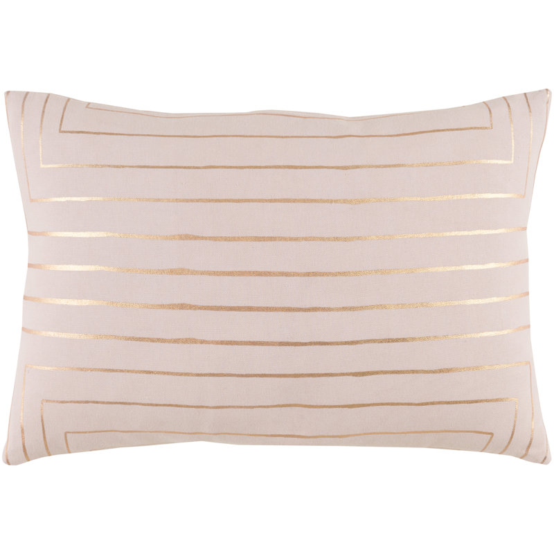 Coussin en coton Crescent, 20 po x 20 po, Rose, Housse de coussin seulement