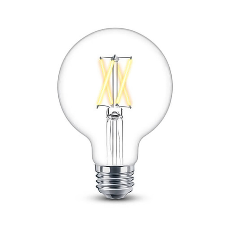 Pack of 3 Smart WiFi Vintage G95 LED Globe Bulb Amber Glass Dimmable & CCT Changing, 8.5W