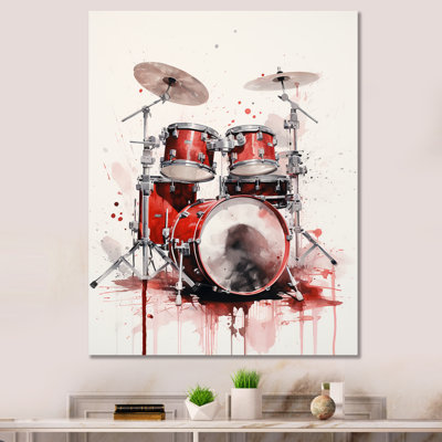 " Music Drums Pulse Deep Red III "