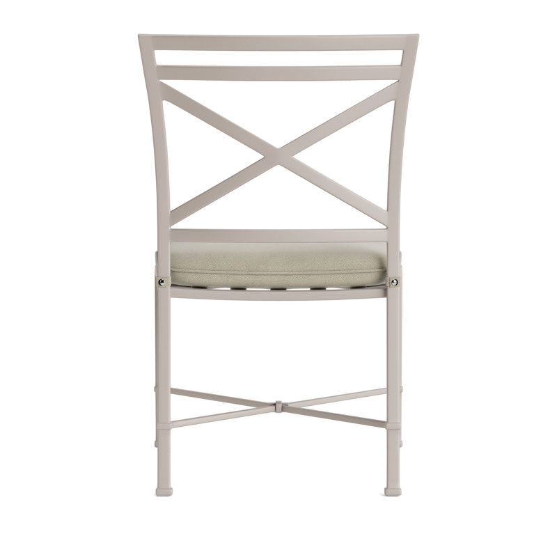 Venetian Outdoor Dining Side Chair, Dove Smooth, Fusion Charcoal, Brown