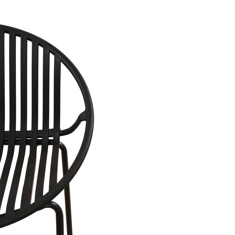 Chaises de salle à manger de patio, Noir