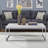 Stylish Rectangular Coffee Table With Oak And Sled Foundation Structure Design Base