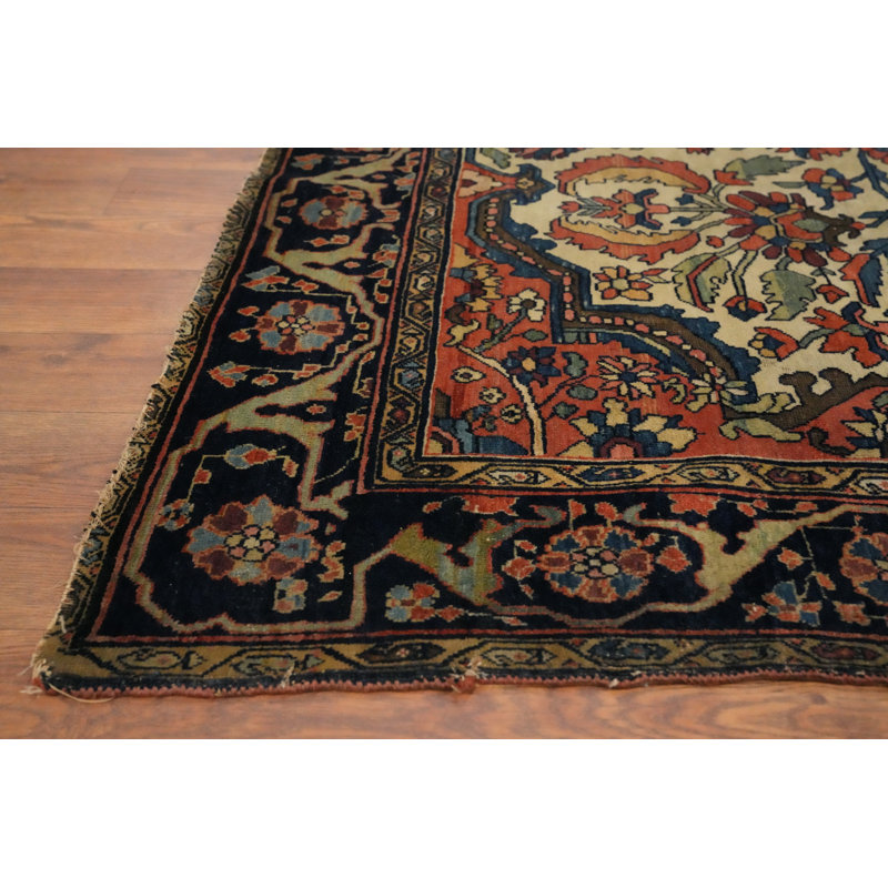 Tapis oriental pré-1900 à teinture végétale 4 x 7