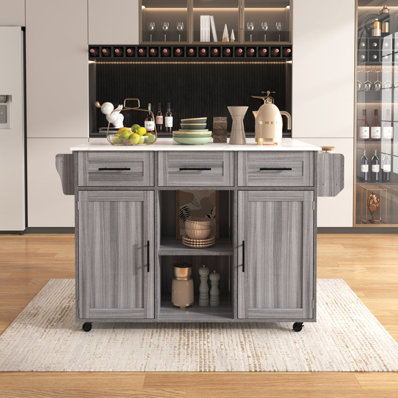 Kitchen Island, Grey