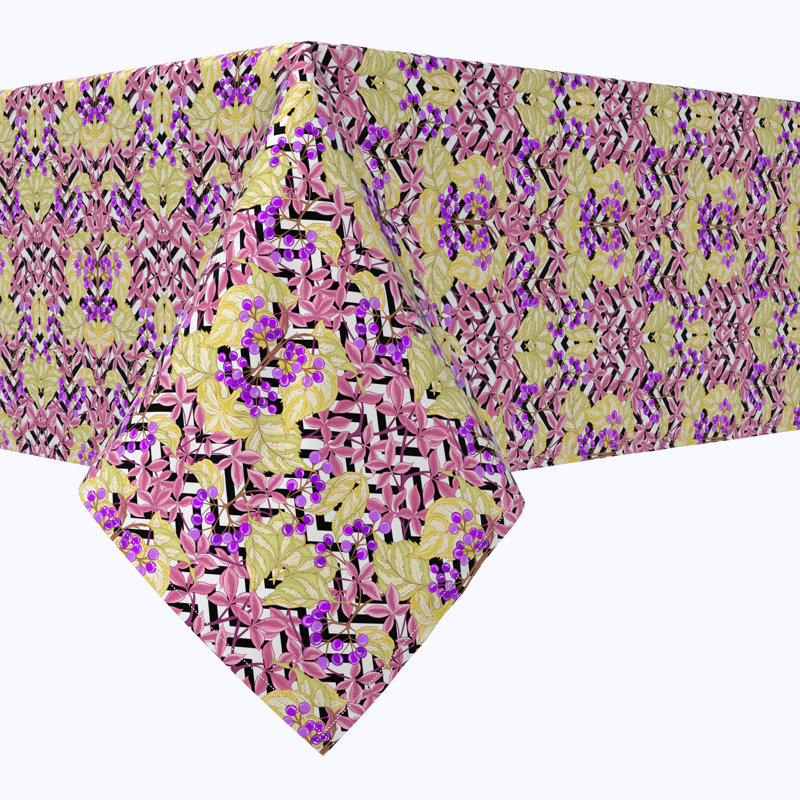 Rectangular Tablecloth, 100% Cotton, Floral 108, 84" x 60"