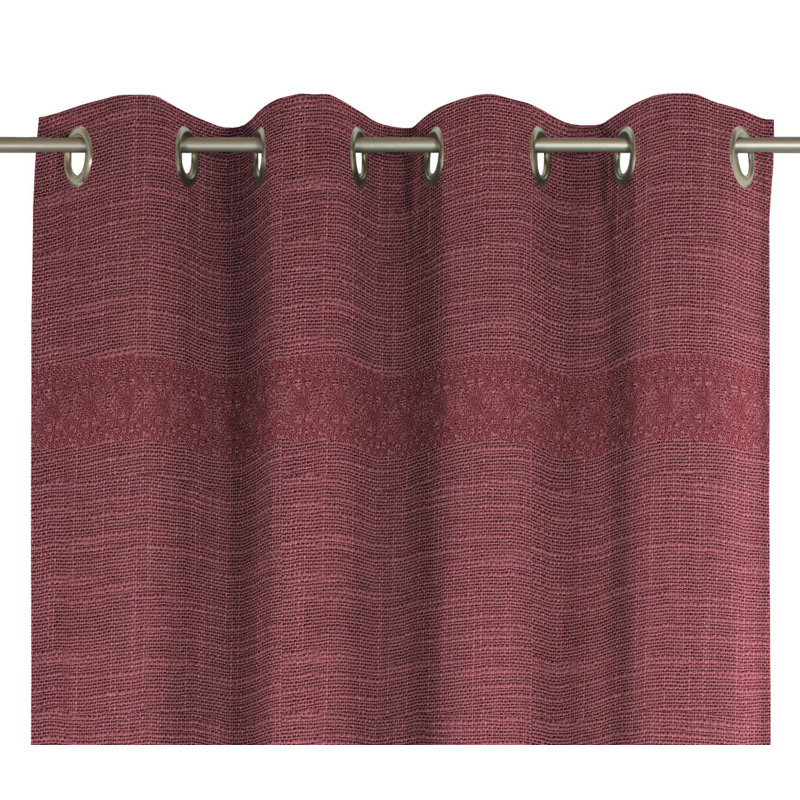 Lord Eyelet Curtain Single Panel, opaque, 150cm Width x 145cm Drop, Red
