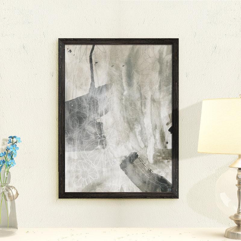Reproduction d’art sur toile encadrée « stonewash iii » par paul cezanne, Toile avec encadrement ébène