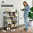 40-Inch Wide 8 Cube 3 Tier Industrial Open Shelf Bookcase with Metal Frame, Rustic Oak-114634455-128839330