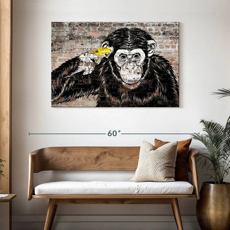 Brampt Monkey Headshot, 30" H x 45" W