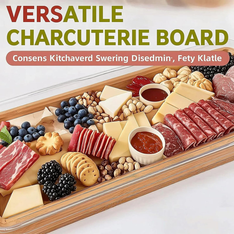 Wood Cheese Board Set Snack Serving Tray
