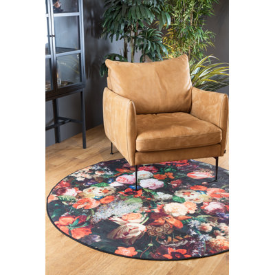 Round Mayson Floral 160cm X 160cm Area Rug