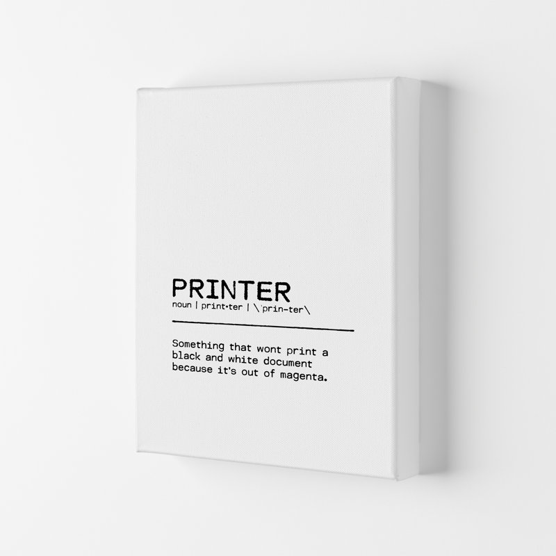 Printer - Print, 42cm H x 29.7cm W x 4cm D, Wrapped Canvas
