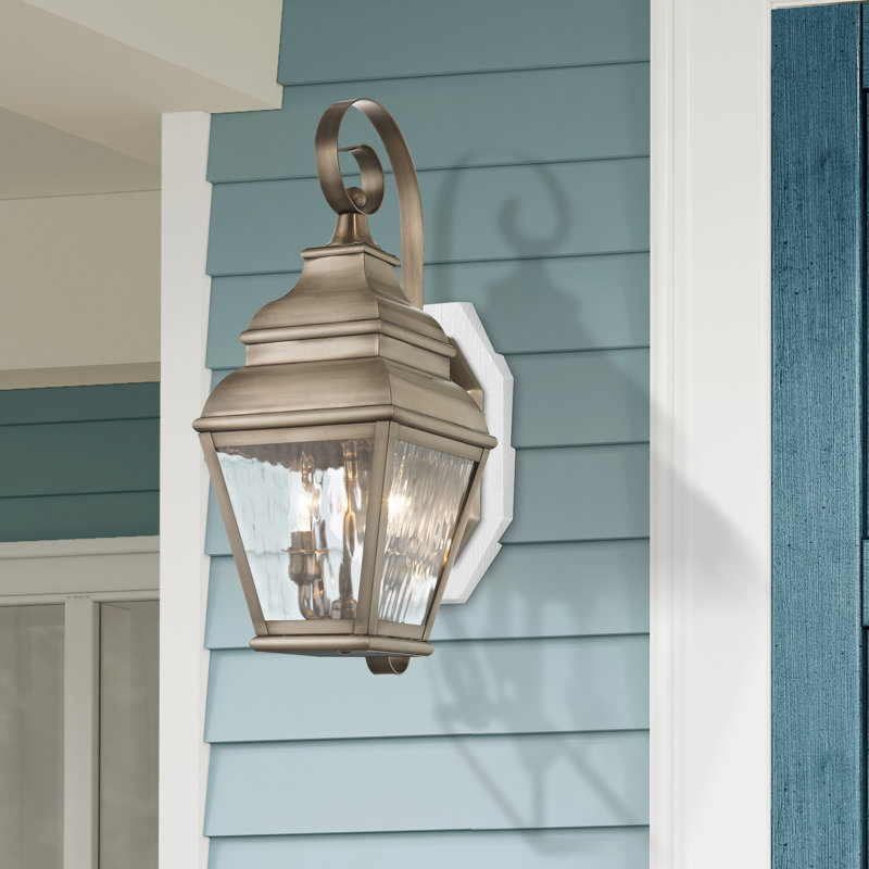 Anousha Solid Brass Wall Light, Vintage Pewter