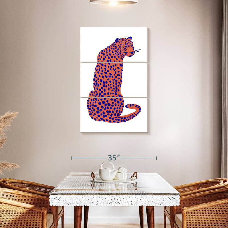 Brampt Bright Leopard I, 45" H x 28" W