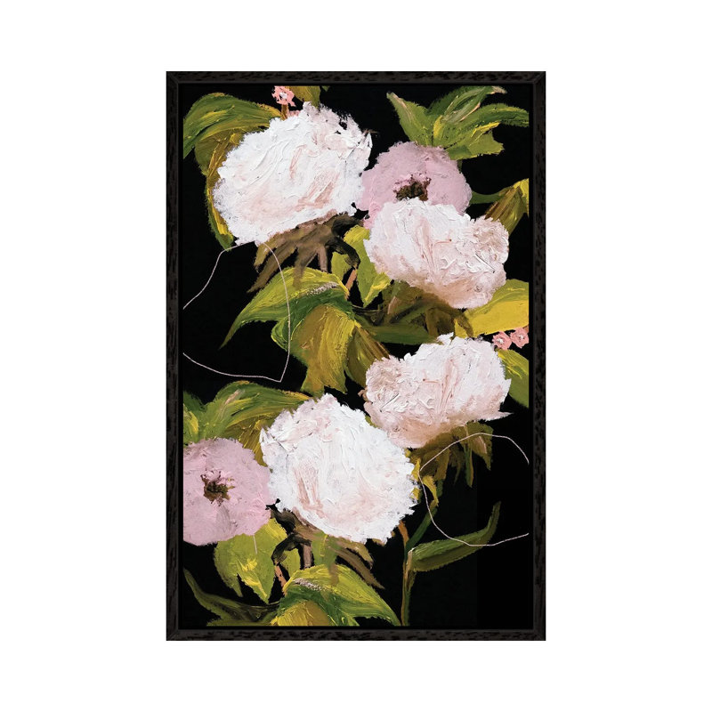 Peonies II by Leigh Viner - Gallery-Wrapped Canvas Giclée on Canvas, Black Framed, 66.04 cm H x 45.72 cm W