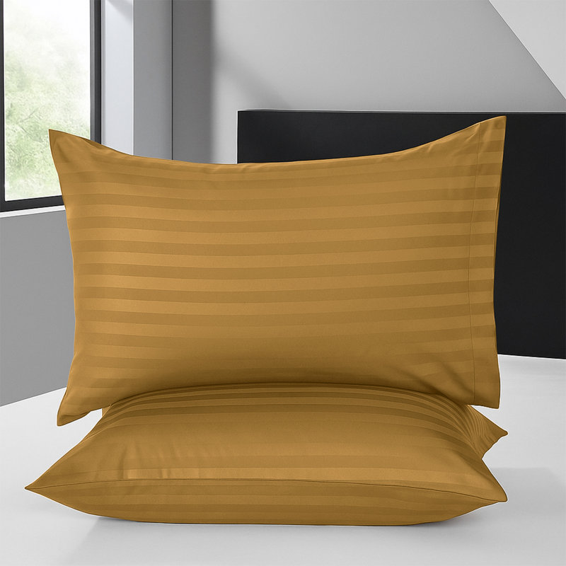Microfiber Machine Tufted Pillowcase Case Pack, Ochre