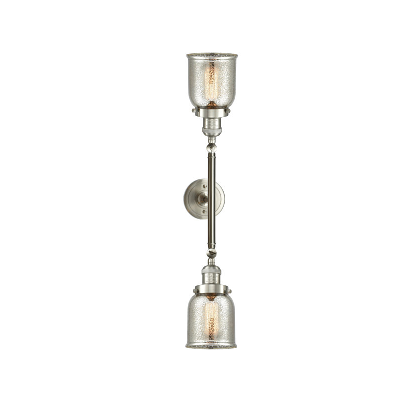 ClipperCove 2 - Light Dimmable Vanity Light, Silver Mercury, Brushed Satin Nickel, Bulb Not Included