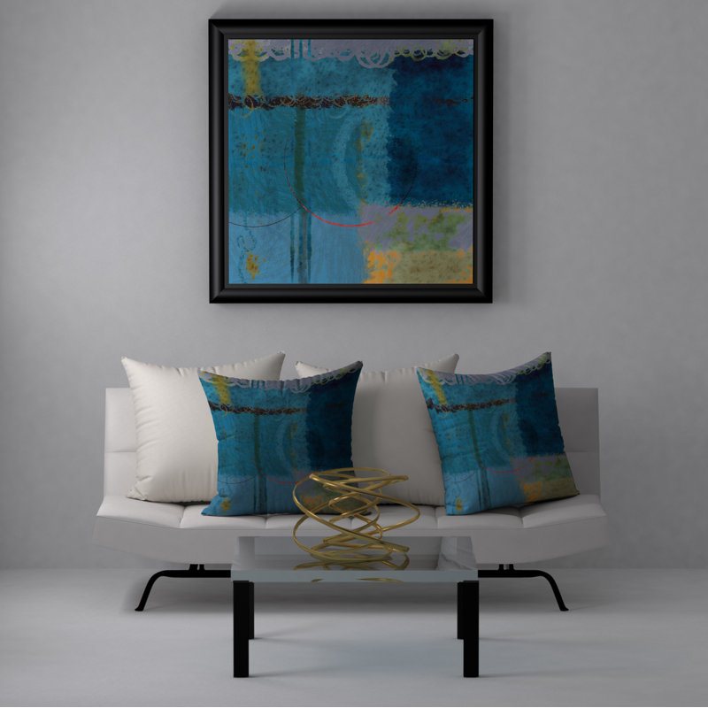 Abstract Reversible Throw Pillow, 20" x 20"