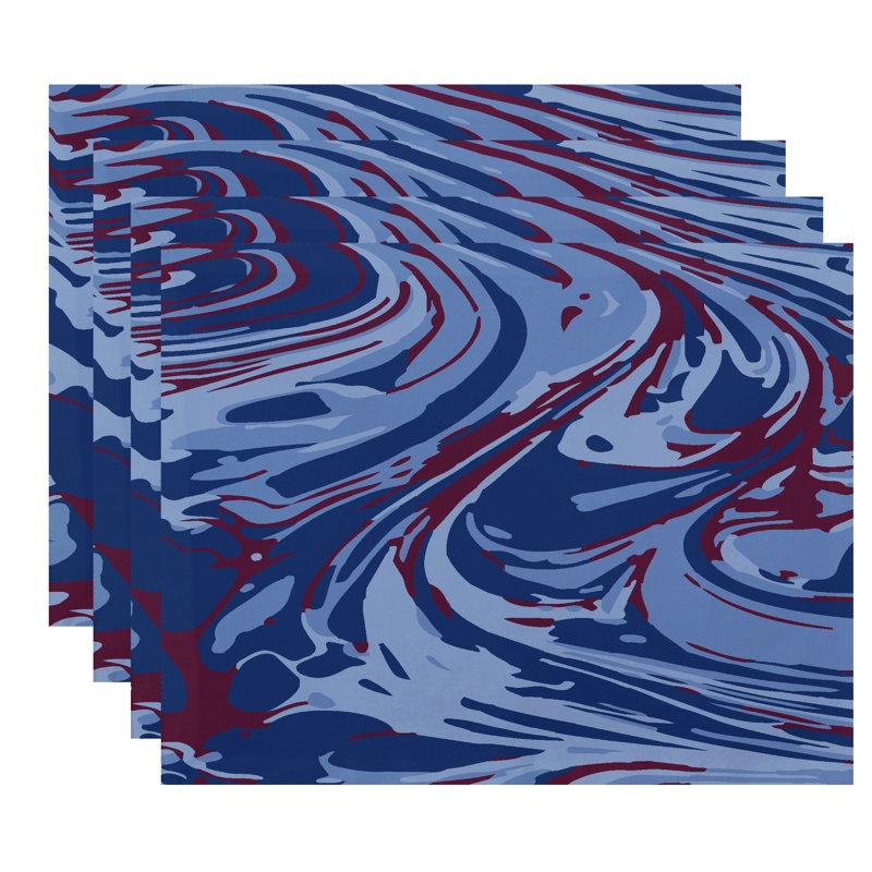 Ensemble de napperons 4 pièces Amatul, Bleu