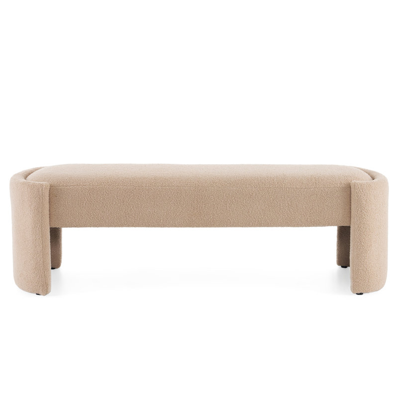 Long banc de ton chameau - Structure en bois, polyvalent pour la maison
