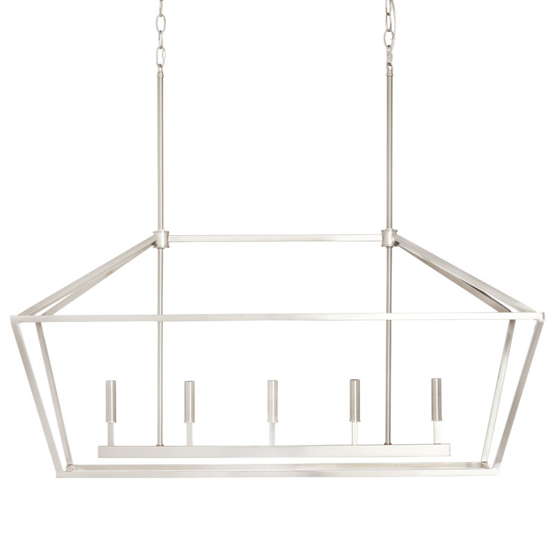 Glenhaven 5 - Light Kitchen Island Pendant, Satin Nickel