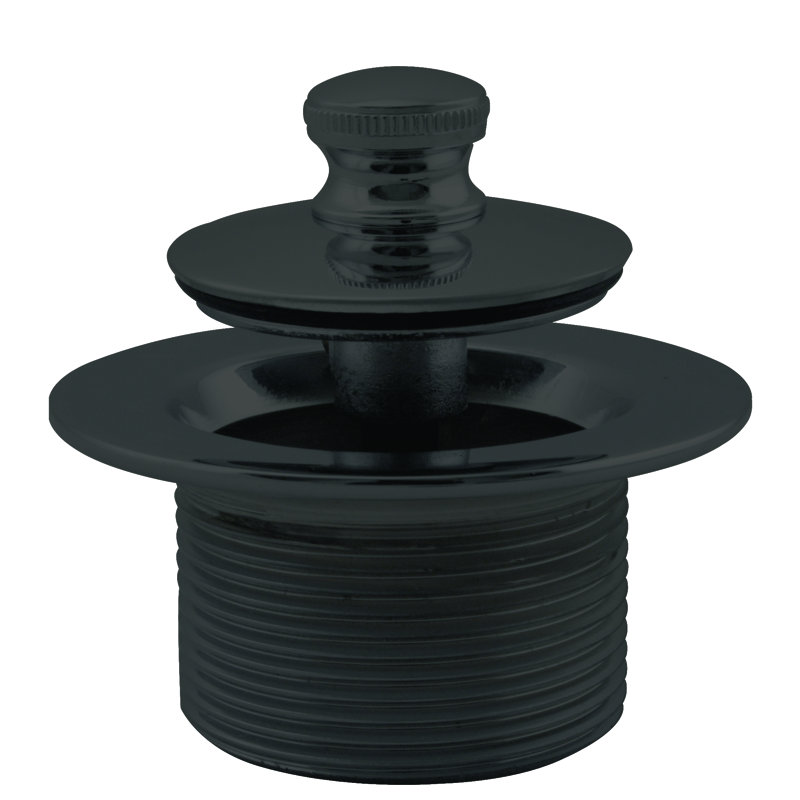 Drain de baignoire 1-1 / 2 "NPSM Twist & Clos - Filetage grossier, Noir mat