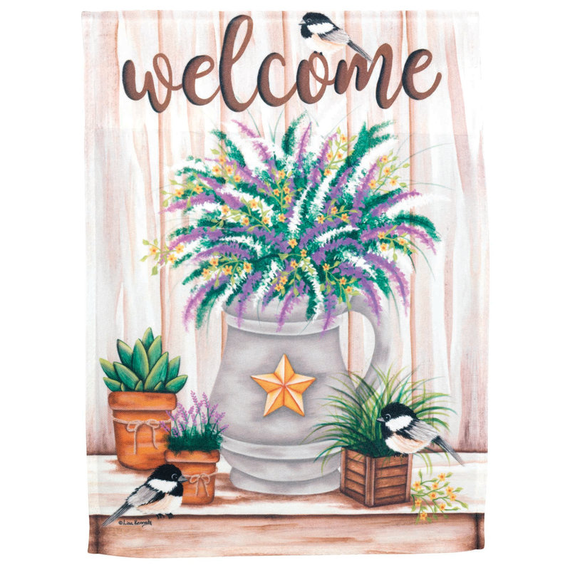 Drapeau de jardin en polyester 18 x 13 po Amberlee