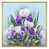 Toile avec cadre flottant or