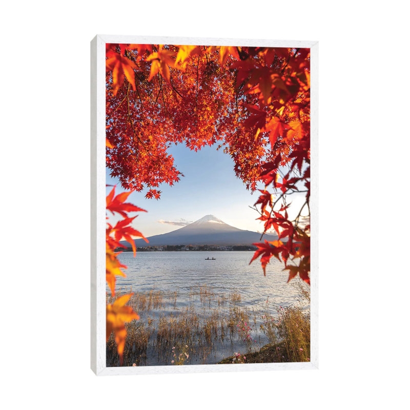 Autumn In Japan II by Daisuke Uematsu - Print on Canvas, 66.04 cm H x 45.72 cm W, White Framed