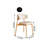 Replica leather soft-seat solid wood dining chair