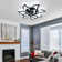 10-Light Dimmable Led Modern Ceiling Lamp With Remote Control