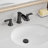 Widespread Bathroom Faucet 3 Hole, 2-Handle Bathroom Sink Faucet-124939801