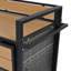 Chariot de barbecue extérieur en osier l 52,8 po avec plateau en bois-404602439