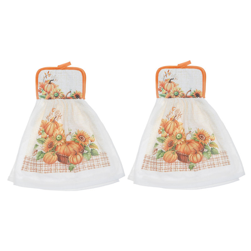 Ensemble de 2 essuie-mains Tie (citrouille)