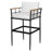 Outdoor Dining Set with Sturdy Iron and Natural Armrests for Various Spaces-477302231