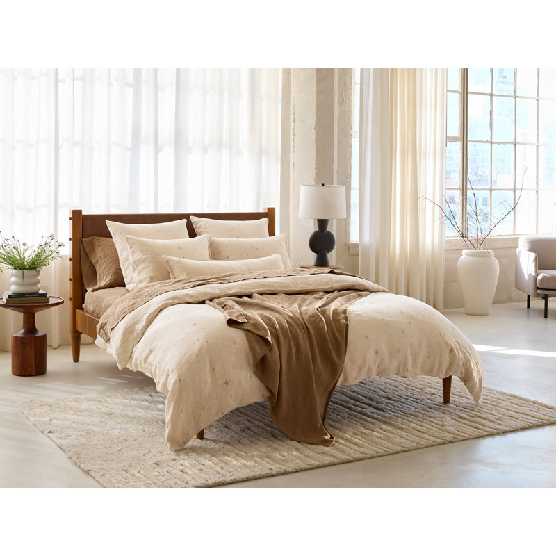 Cambria Linen Duvet Cover, Queen Duvet Cover, Natural Chambray