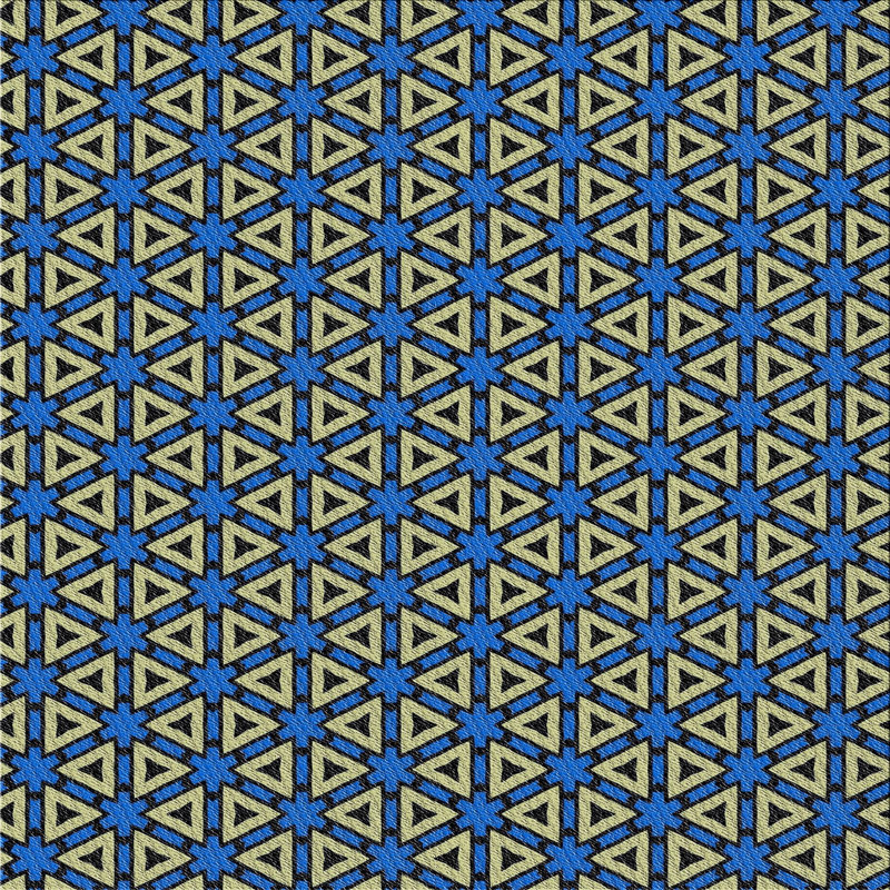 Bleu marine à motif géométrique Rhône Tapis décoratif, Carré 6 pi