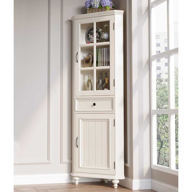 Armoire de rangement en verre Pure, Blanc