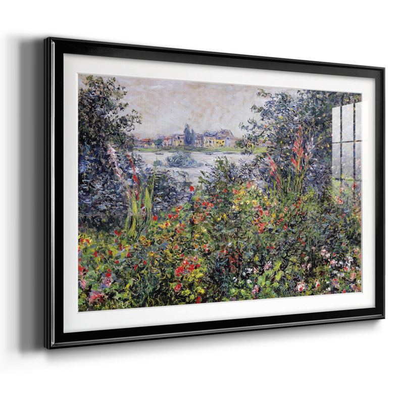 Flowers At Vetheuil, 1881, reproduction d'art sur papier, Noir, H 15 po x l 21 po x P 1,5 po