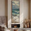 Grand art mural sur toile encadrée, vagues de plage et bord de mer ou impressions nautiques - 60 po x 20 po-1552237965-1552237966