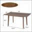 Table de salle à manger rustique 60 "- structure en bois massif, table de salle à manger moderne minimaliste pour cuisine, salle à manger, salon, noyer-1588281758